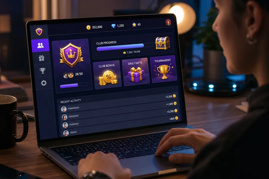 Social club rewards and shared prizes